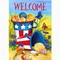 Custom Decor 18.0 Inch Beach Pails Garden Flag Patriotic Garden Flag , Fade Resistant Garden Sea Shells Patriotic Double-Sided